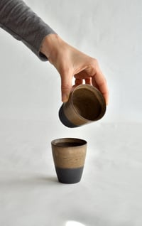 Image 3 of Raw Black Stoneware Cup