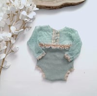 Image 1 of Newborn girls bodysuit | Fiorenza | aquamarine