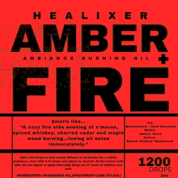 Image of AMBER + FIRE AMBIANCE BURNING OIL