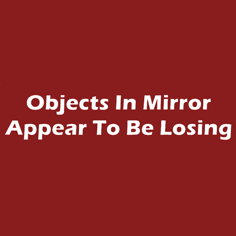 Image of 5" Objects In Mirror Appear To Be Losing Stickers