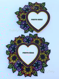 Image 1 of FLORAL HEART FRAME SVG / ARCHIVO DIGITAL 