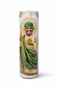 San Concrete Candle (White/Green Hat)