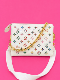 White colorful coussin