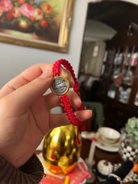 Pulsera de Medalla de San Benito (Rojo) 