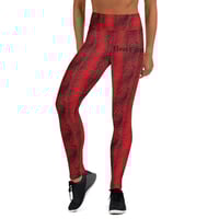 Image 1 of BOSSFITTED Red Snake Yoga Leggings