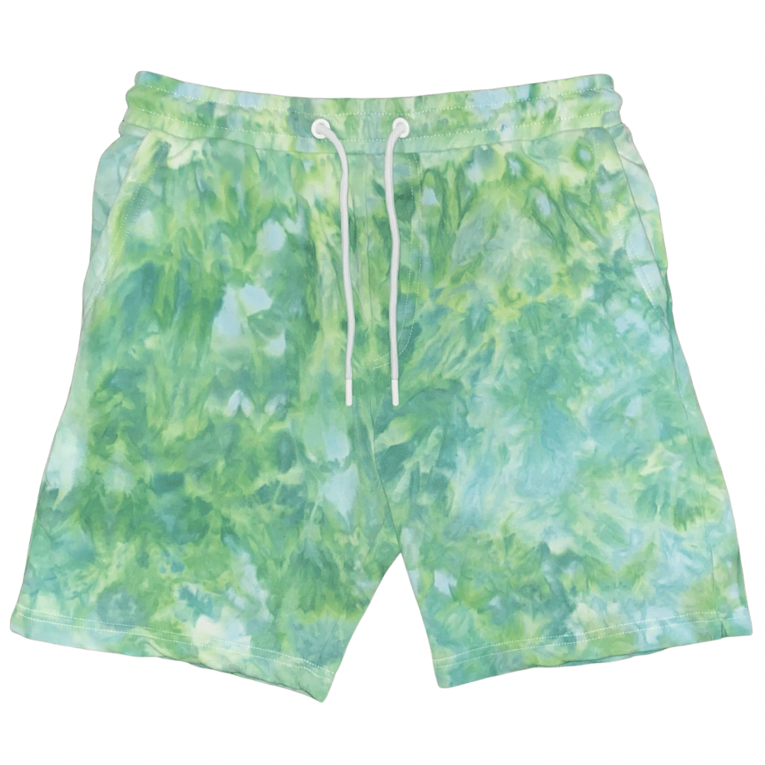 Green Ice Dye Gym Shorts | friedcrisp