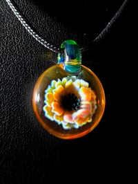 Image 2 of Psychedelic flower pendant..