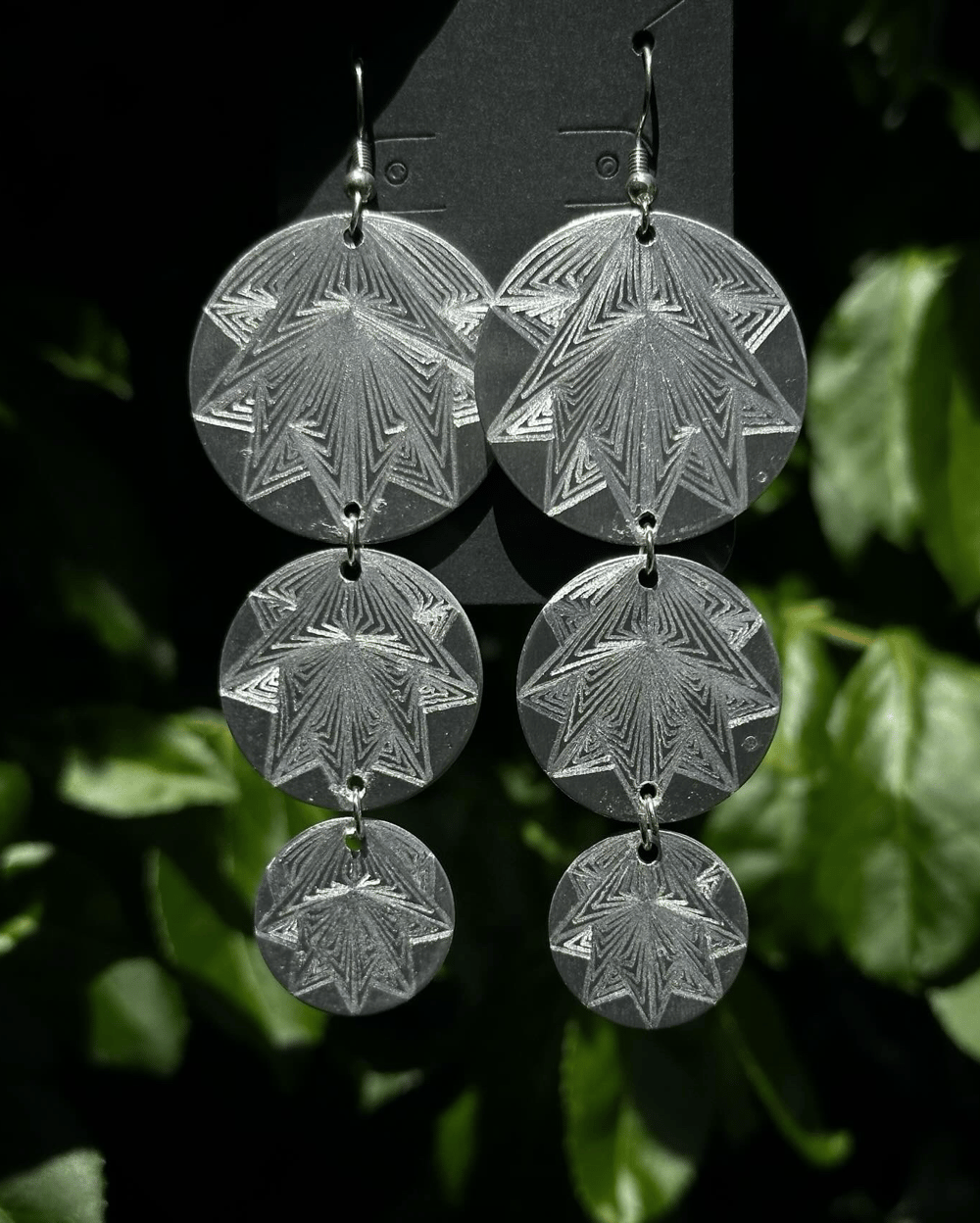 Image of Assorted Silver Engraved Earrings