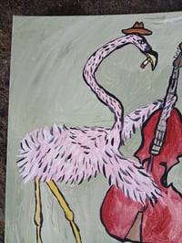 Image 8 of Flamingo Playing Stand Up Bass