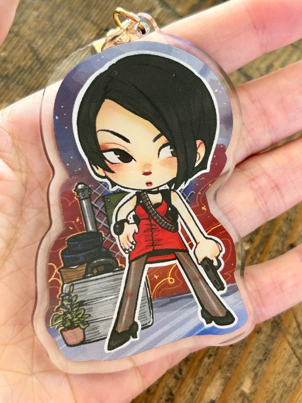  Ada Wong RE2+RE4 3 IN Double Sided Charm