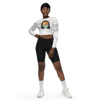 Image 2 of beYOUtiful Melt Recycled Long-Sleeve Crop Top