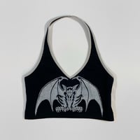 Image 3 of Hand Printed Gargoyle Halter Top