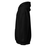 Image 3 of TELEVISION EMBROIDERED HOODIE - BLACK