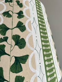Image 5 of "Gingko" – Hand-Painted Green Lampshade for Table or Floor Lamps