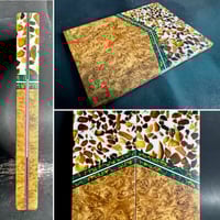 Image 1 of Baltic Amber & Amboyna Burl Segmented Knife Scales