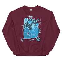 Image 4 of SWEATSHIRT : ADULT - "FUNKY BLUE"