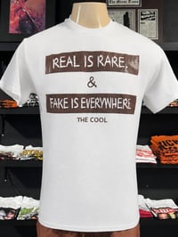 Real is Rare  T-shirt (White/Brown)