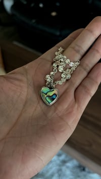 Image 2 of Abalone beach heart pendant