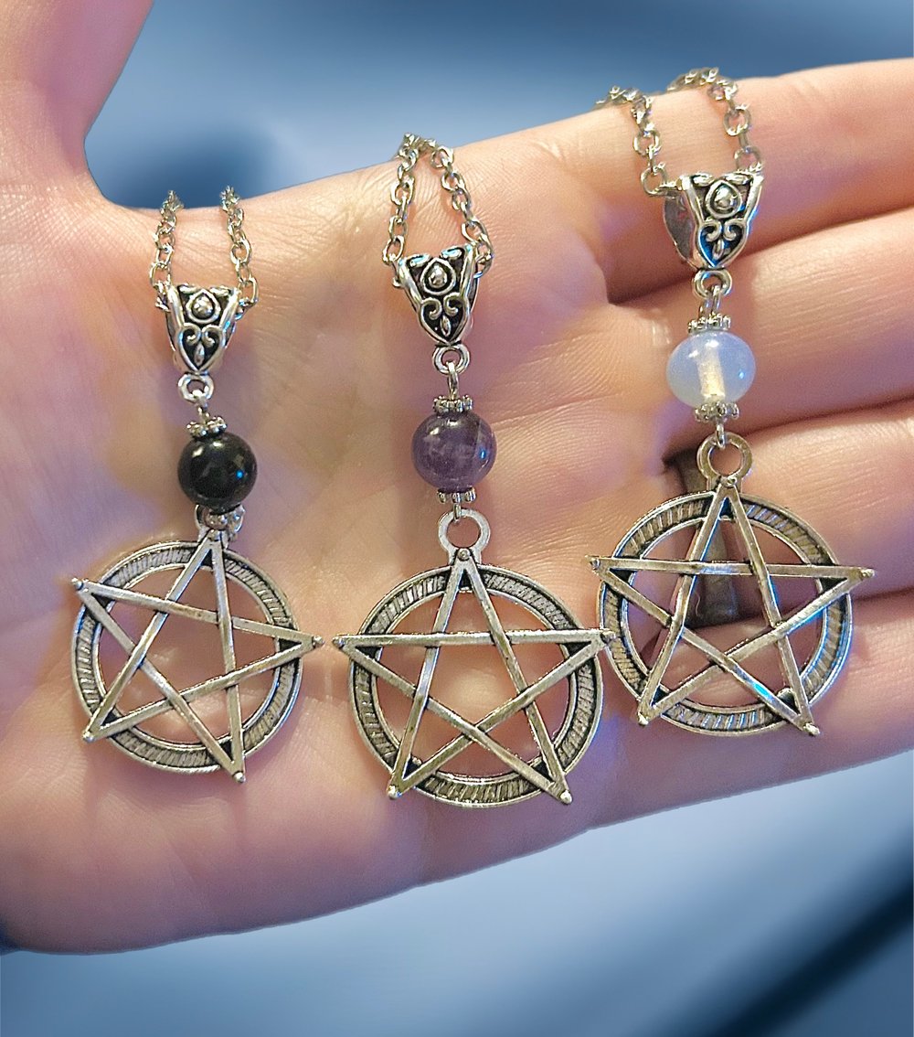 Image of Pentagram Gemstone Pendants