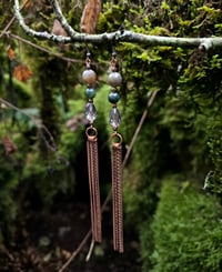 Image 1 of India Agate Fringe Earrings 