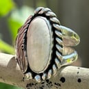 Image 3 of Small White Buffalo Turquoise Handmade Sterling Silver Ring
