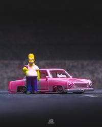Image 1 of HOMER SIMPSON CAR W/ FIGURE CUSTOM 