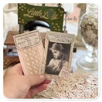 Image 3 of French shabby Chic tattered  Sewing Book/Needle book with lace samples