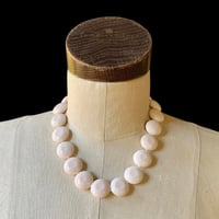 Image 1 of Angel Skin Pink Coral Necklace with Silver Clasp