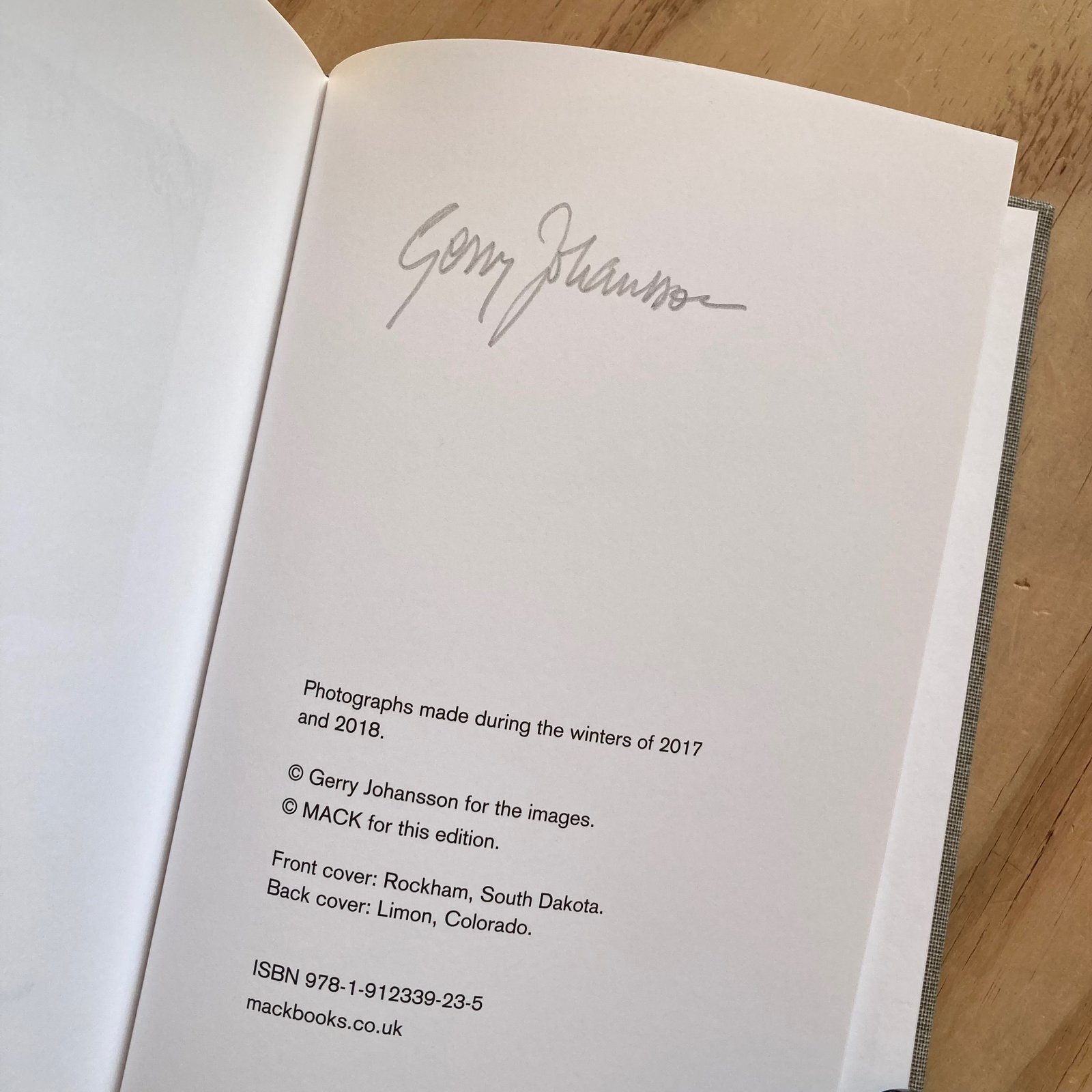 Gerry Johansson - American Winter (Signed) | Photobook Junkies