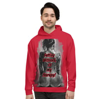 Image 1 of red tattoo therapy Unisex Hoodie 