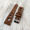 Italian Suede Rally Strap - Brown