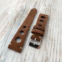 Image 1 of Italian Suede Rally Strap - Brown