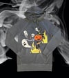 Art of Fame Looney Halloween Distorted Bugs Bunny Hoodie/ Charcoal 