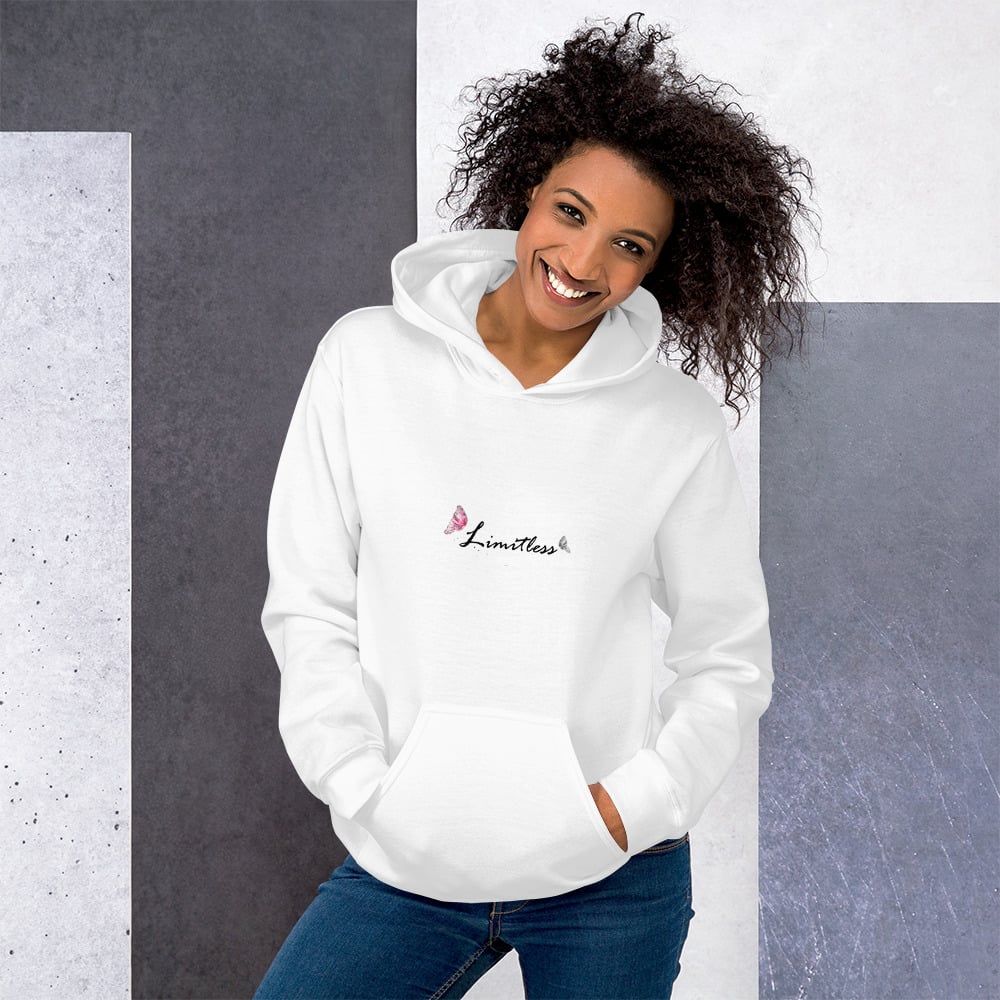 Butterfly white hoodie hotsell