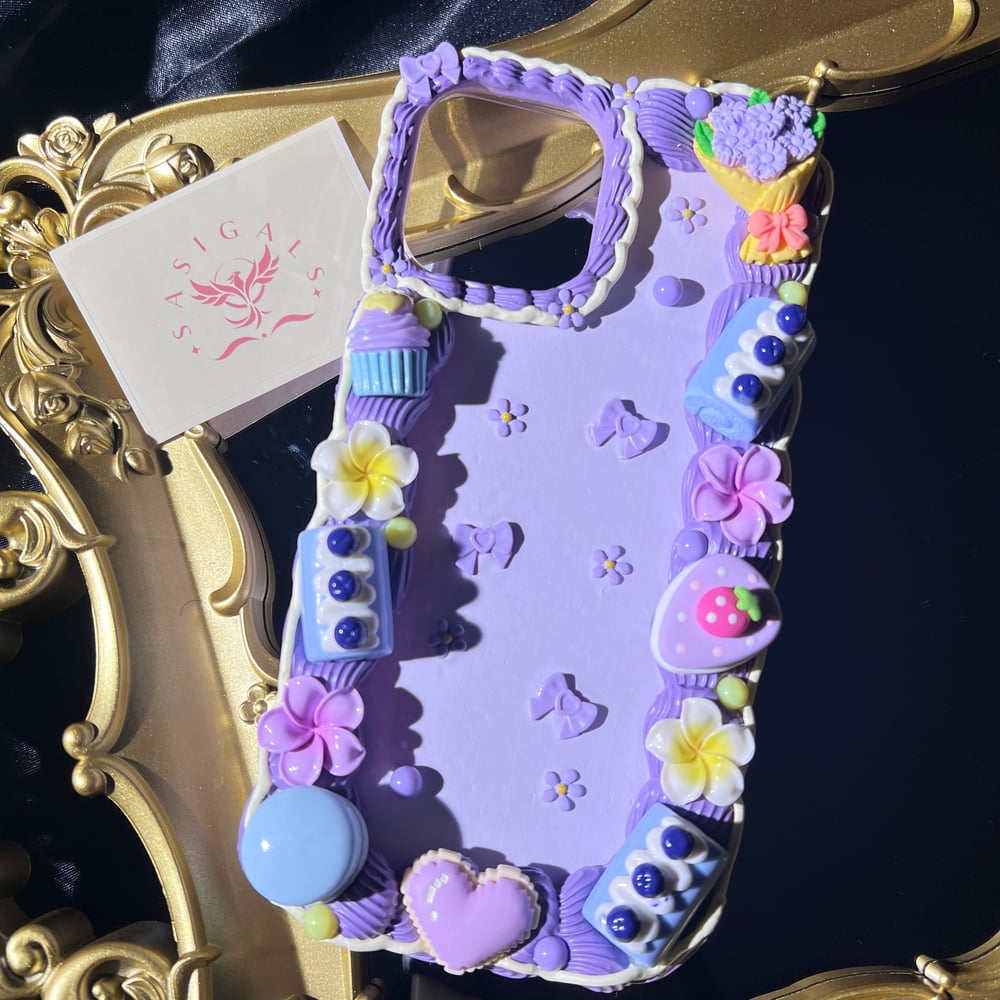Image of Blueberry Cake Inspired Decoden Phone Case For All Brand 