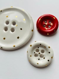 Image 3 of Large Ceramic Button Brooch
