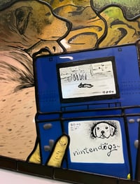 Image 3 of Stained glass 'My 2 dogs' panel