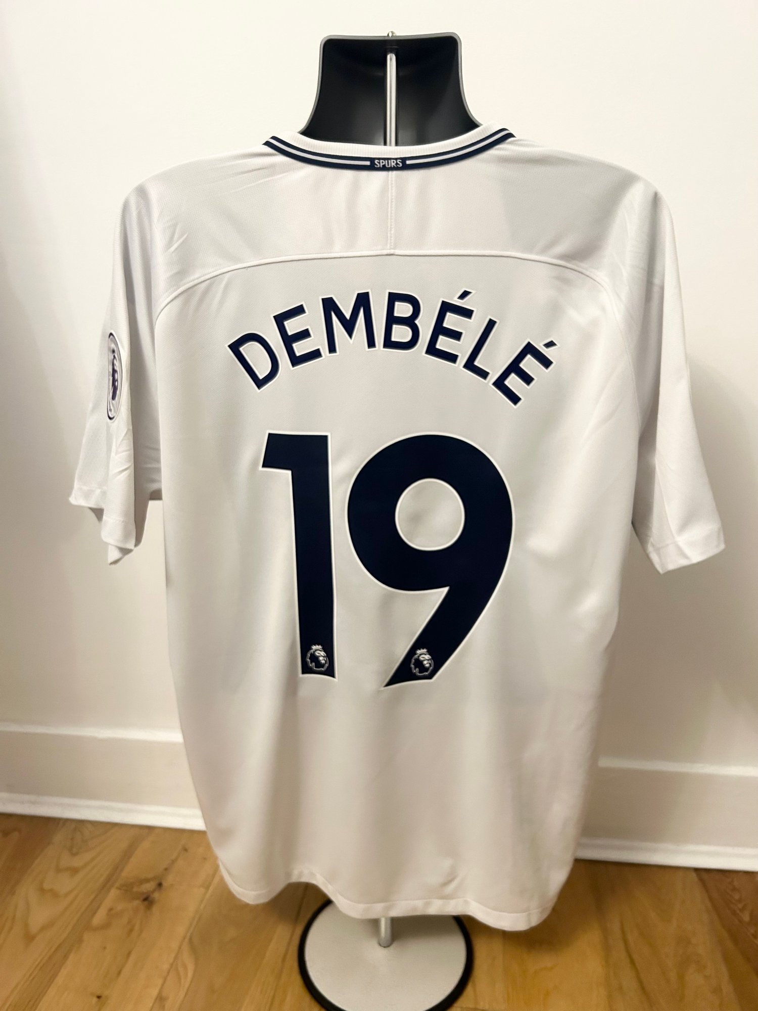 Image of Tottenham Hotspur “DEMBÉLÉ 19” 2017/18 Home Shirt + PL patches (XL)