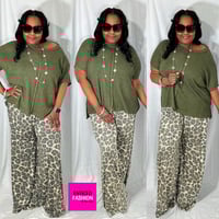 Jacquard Sweater Pants Set (Plus)