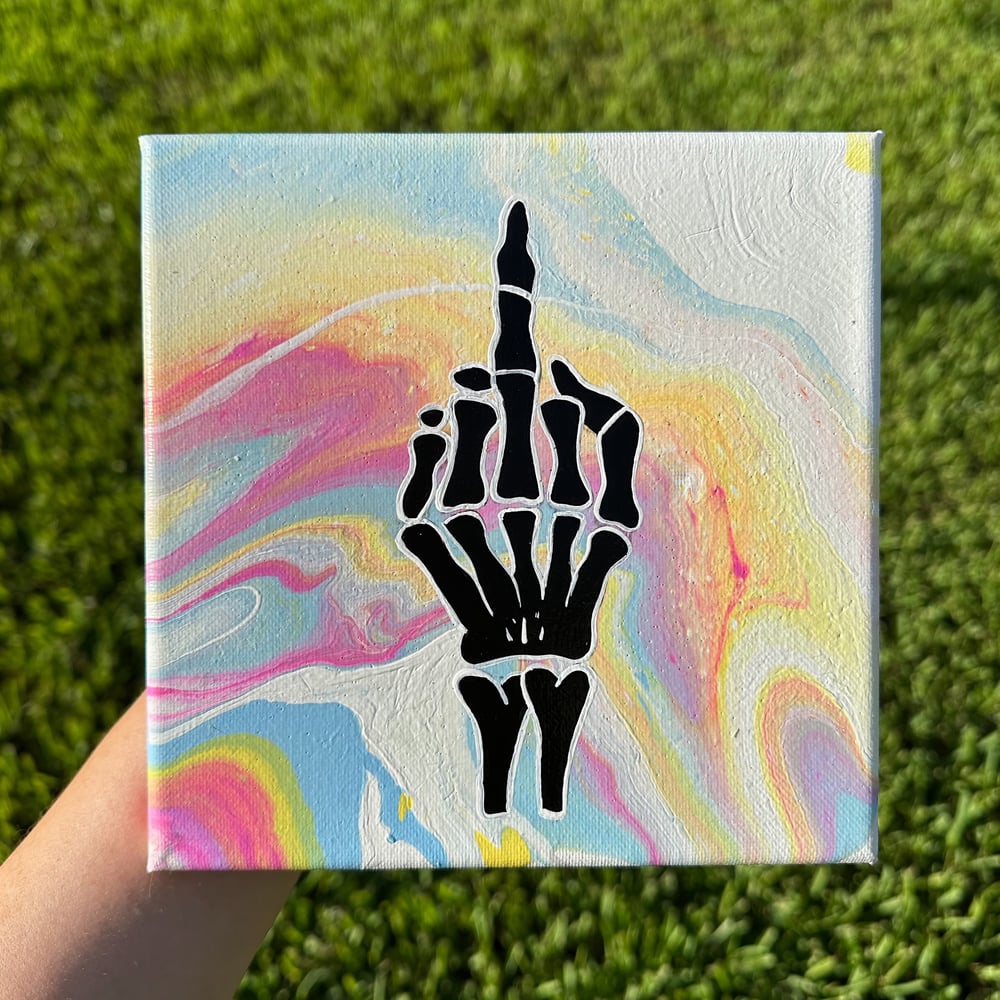 Image of The middle finger canvas