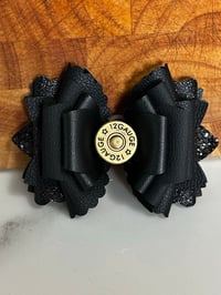 Image 1 of Black Western Tumbler Straw Topper Bow copy