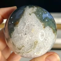 Image 3 of Moss Agate Sphere (22C)