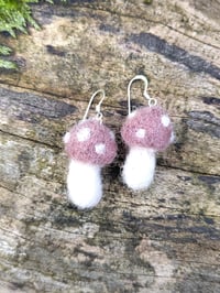 Dusky Pink Toadstool Earrings 