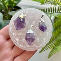 Raw Amethyst Pendant