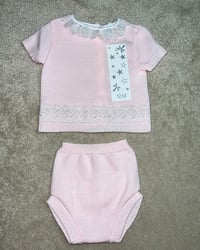 Image 2 of Girls Pink Romper Set