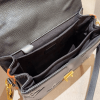 Image 3 of Black Embossed Monogram Cheetah Crossbody