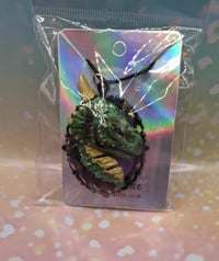 Green. Dragon pendant 