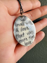 Image 7 of sterling silver Edgar Allan Poe quote necklace