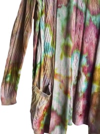 Image 11 of S Sweater Cardigan w/ Pockets in Muted Jewel Ice Dye