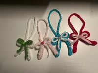 crochet bow bag charm 🎀